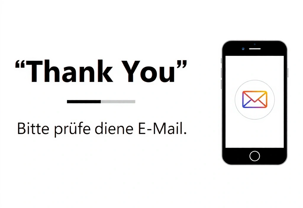 Danke-Seite und Smartphone